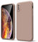 oakxco for iPhone X Case/iPhone 10 Xs Phone Case Liquid Silicone, Thin Slim Soft Rubber Gel TPU Plain Simple Cover for Women Girl Cute, Matte Solid Color, Brown Khaki Nude