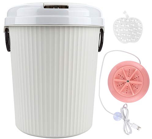 Lave-linge 8L 18W Mini USB Alimenté Portable Bureau Lave-linge Laveuse à ultrasons Rose