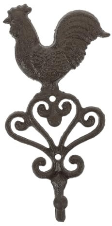KOMBIUDA Crochet mural en fer - Style vintage - Robuste - En métal - Polyvalent - Porte manteau, Porte clé mural - Pour clés et chapeaux