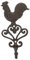 KOMBIUDA Crochet mural en fer - Style vintage - Robuste - En métal - Polyvalent - Porte manteau, Porte clé mural - Pour clés et chapeaux
