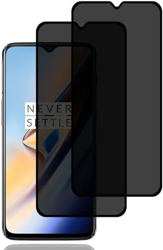 BCHKLAI Sichtschutz Schutzfolie für OnePlus 6T/OnePlus 7 [2 Stück] | Privacy Schutzfolie, Privacy Schutzglas, 9H Härte, Kratzfest, Blasenfrei, Anti Spy Displayschutzfoli für OnePlus 6T/OnePlus 7