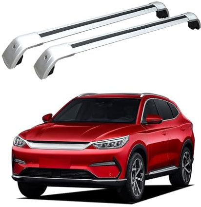 Auto Dachträger für Smart fortwo/forfour C450 A450 R450 R452 Coupé/Cabrio Roadster 1998-2006, 2 Stück Aluminium Dachgepäckträger Gepackträger Querträger Transport Zubehör,Silver