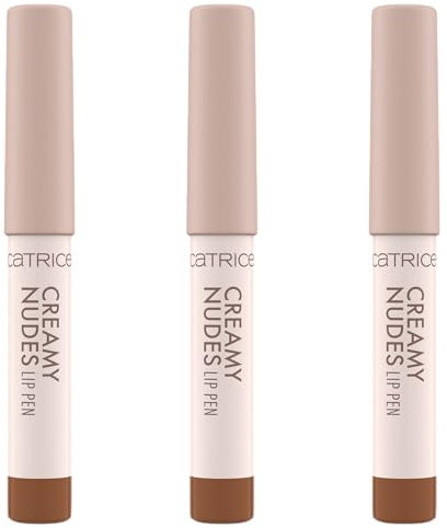 Catrice Creamy Nudes Lip Pen, Lippenkonturstift, Nr. 030, Braun, mit Vitaminen, pflegend, mit Ölen, matt, vegan, ohne Parabene, ohne Mikroplastikpartikel, Nanopartikel frei, 3er Pack (3x1.2g)