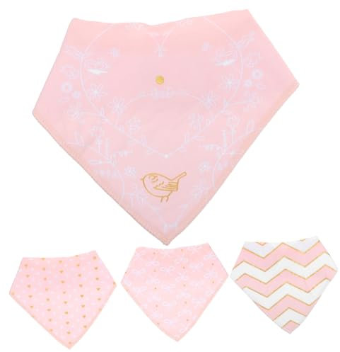 VICASKY 4stücke Saugfähige Lätzchen Aus Bequemes Bandana Für Junge Mädchen Zum Füttern Und Sabbern Praktisch Und Leicht Für Unterwegs Und Pflegeleicht