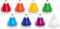 goki 61855 Glocken II für Kinder, Musikalisches Spielzeug, Fördert musikalisches Talent und Früherziehung, Metall und Kunststoff, Bunte Farben, 8er Set, ab 3 Jahre
