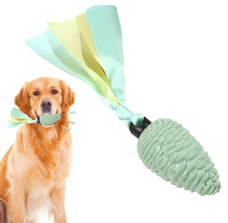 Wisylizv Hund Tannenzapfen Spielzeug - Quietschendes Seil Hund Kauspielzeug mit Beißstreifen - Weiches und Welpenspielzeug für Spielzeit und Mundgesundheit, Energieverbrauchendes Hundespielzeug für