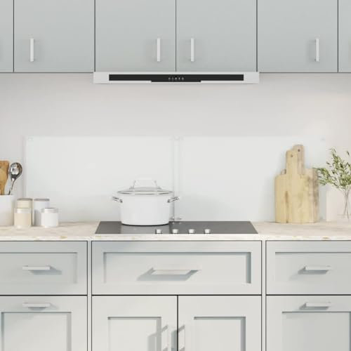 qohoio 3315791 Kitchen Backsplashes 2 pcs Transparent 70x60 cm Tempered Glass Tempered Glass Splashback for Kitchen,Toughened Glass Heat Resistant Splashbacks for Cookers - Pre-Drilled Holes with Fixi