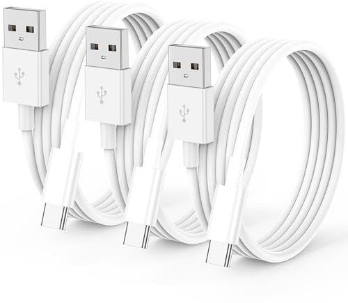 USB C Charger Cable, USB to USB C Cable 3Pack 1M, Type C Charger Cable Fast Charging Lead for iPhone 16 15/Plus/Pro Max, for Samsung Galaxy S20 S21 S8 S9 Note 10 9 8 - USB A to USB C