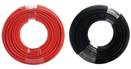 AIRUIXI 50M Black+50M Red 6mm² 10AWG Photovoltaic Cable Solar EN50618 Tinned Copper PV Solar Cable with one piece wire cutter