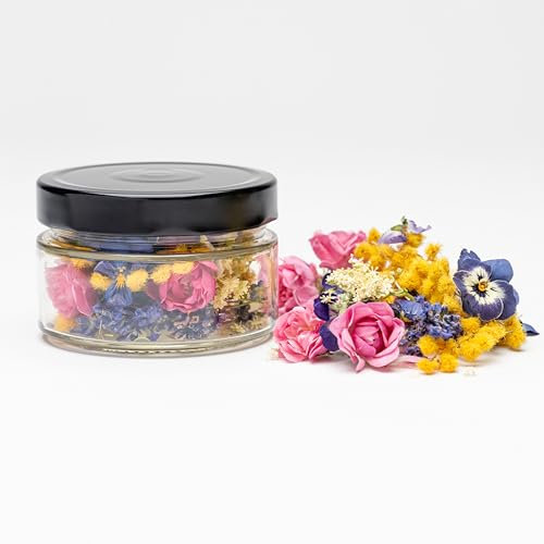 Lioflor 10 Essbare Blütenmischung zur Tortendekoration – Natürliche Gefriergetrocknete Blumen – 100% Essbar Deko für Geburtstage, Hochzeiten, Events, Cupcake