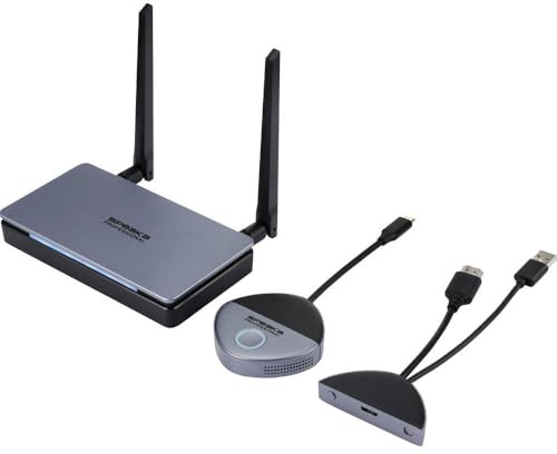 SpeaKa Professional SP-TR-500 Drahtloses Full HD Präsentationssystem 30 m 5 GHz, 2.4 GHz 1920 x 1080 Pixel Sichere Funk