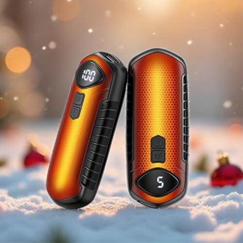 Hand Warmers Rechargeable 2 Pack, 6000mAh Electric Hand Warmer, 2-Second to 131°F with 5 Heat Levels, USB-C Portable Pocket Heater Handwarmers, UL Certified for Camping, Hunting, Gifts for Women Men