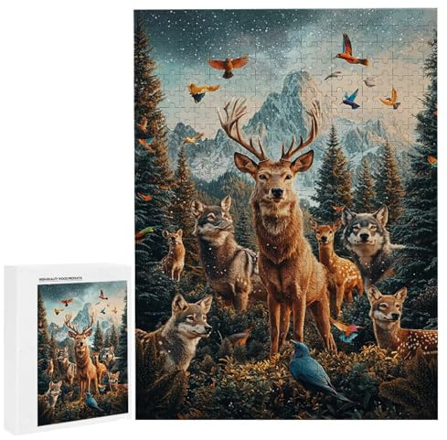 Puzzle 6000 Teile Erwachsene Waldtiere, Impossible Klassische Jigsaw Puzzles 179 x 105cm, Geschicklichkeitsspiel für die ganze Familie, Puzzle farbenfrohes Legespiel Home Dekoration Geschenk k-709