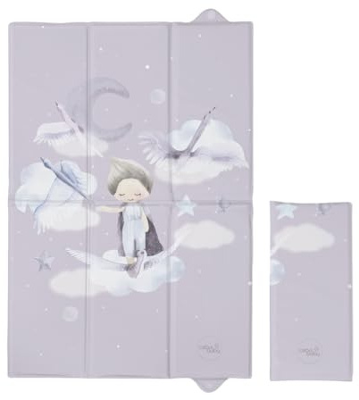 CEBA BABY Faltbare Wickelunterlage 40x60 cm – Reise-Wickelmatte für unterwegs, Basic (Wild Swans)