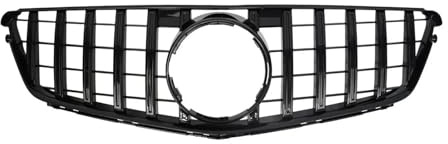 rejilla del radiador del automóvil Rejillas fronta Compatible con Mercedes Clase C C204 W204 07-14, rejilla de radiador delantera negra brillante, estilo GT
