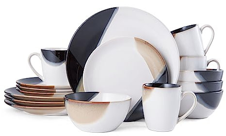 Gourmet Basics by Mikasa 5216706 Caden Vajilla Set Cerámica, Varios