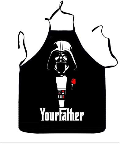 Omenluck 1 Stück Kochschürze Küchenschürze Neuheit Lustige Schürze Star Wars Black Fighters