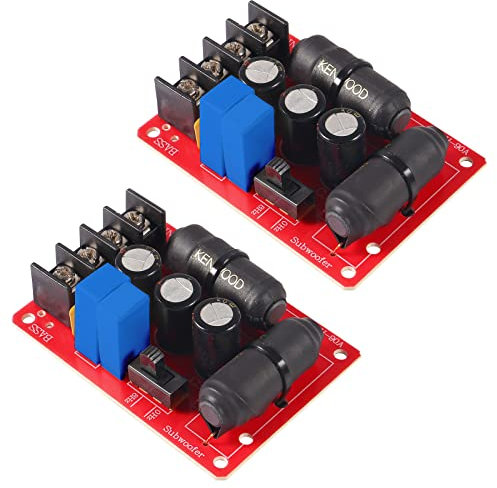 ACEIRMC 2pcs 200W Pure Bass Subwoofer Crossover Second-Order Crossover Frequency Distributor Divider 2 Way Speaker Audio Crossover Filter