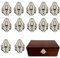 BEEK Scharnier Retro Holzkiste 12 Stück Antik Koffer Verschluss Lock Hasp Latch Deko Schmuckschatulle Holzkoffer für Holz Schublade Schmuck Box Case Cabinet