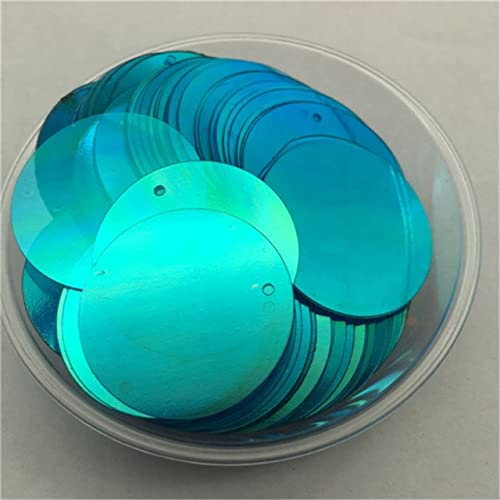 LIUXIN 10 mm, 15 mm, 20 mm, 25 mm, 30 mm, PVC, flach, rund, lose Pailletten, Pailletten, zum Nähen von Hochzeitshandwerkszubehör mit 1 Seitenloch