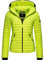 Navahoo Damen Damen leichte Übergangsjacke Steppjacke mit Kapuze Kimuk Neon Green Gr. XL