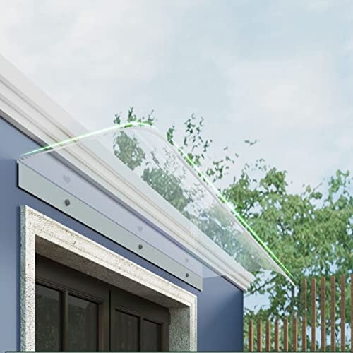 Invisible Front Door Canopy Outdoor Awning Easy to Assemble Window Rain Shelter Cover,Window Garden Canopy Shatterproof Uv Protection Polycarbonate Cover,Porch Awning (40x80cm/16x31)