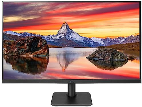 LG Electronics Full HD Monitor 27MP400P, 27 Inch, 1080p, 75Hz, 5 ms, IPS Display, AMD FreeSync, Energy Saving, HDMI, VGA, Anti Glare, Tilt Adjustable, Virtually Borderless Design