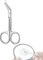 MUROCEA Ciseaux de poche de stomie – Ciseaux de poche avec pointe ronde émoussée pour soins de colostomie et d'iléostomie, en acier inoxydable, 11,2 cm de long, 1 pièce