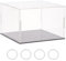FINGERINSPIRE 16x16x10.5cm Transparente Acryl Vitrine Selbstmontierbare Rechteckige Acryl Boxen Für Die Präsentation Staubdichter Schutz Vitrine Mit Schwarzem Boden Aufbewahrungsbox Für Actionfiguren
