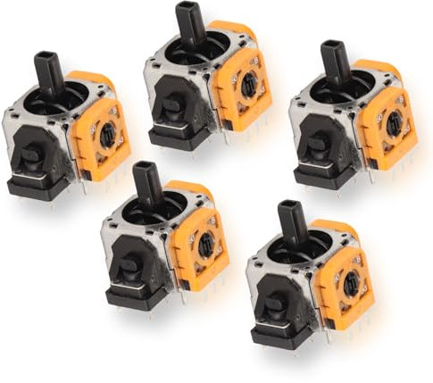 5Pcs Analog 3D Joysticks for Controller, Replacement 3D Analog Joystick Compatible for Gamepad, ABS 3D Analog Joystick Module Parts Replacement Repair Kit, Easy to Install