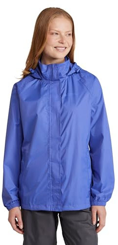 Mountain Warehouse Pakka Womens Waterproof Packable Jacket - Foldaway Hood Jacket, Ladies Coat, Lightweight Rain Jacket - For Spring Summer, Walking, Travelling Light Purple Women's Size 8