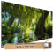 TRIOSK Große Motivplane Sichtschutz Zaunblende mit Motiv Uferweide Fluss Wasser Baum Bach Motivbanner Garten Deko Plane Blickdicht für Zaun Terrasse Gartenzaun Zaunplane PVC 340x173 cm