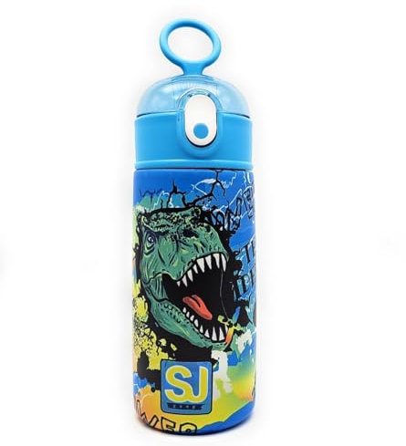 TheCartoonWorld BORRACCIA Seven in acciaio inox 304, SJ GANG Animali - 460 ml (DRAGO)