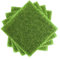 CPJJ 4 Pièces Gazon artificiel, mousse artificielle, fausse mousse, tapis gazon, fausse herbe pour maquette, 15 * 15cm