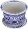 Toddmomy 1pc Blue and White Porcelain Planter Garden Succulent Planter Pot Ceramic Pots for Plants