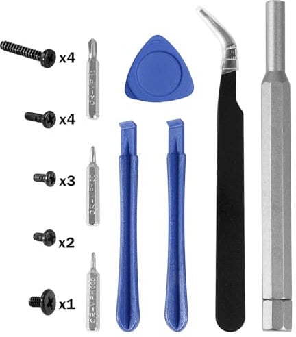 Ceozon Replacement Repair Screwdriver Tool Kit Cooling Fan Screw, Back Cover Cross Screw, SSD Hard Drive Screw Complete Set Screws Tweezers Accessories Compatible with Steam Deck