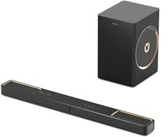 ULTIMEA Barra de Sonido 3.1.2ch con Dolby Atmos, Sistema de Sonido Envolvente para TV, Barra de Sonido con subwoofer de 6,5 para Cine en casa, BT 5.4, HDMI eARC, Skywave F30 Boom