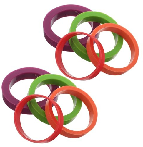 Rolling Pin Silicone Guide Rings 8pcs Thickness Rings for Baking | 2mm 3mm 6mm 10mm Spacers, Reusable Silicone, Easy Clean, Stable Fit for Dough and Pastry Prep