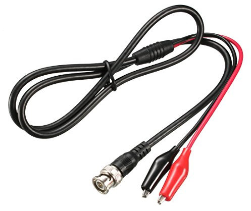 uxcell Cable de prueba BNC macho a pinza de cocodrilo, 2,5 A, sonda de osciloscopio de 100 cm