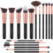 EmaxDesign Make Up Pinsel 17 Stücke Synthetisch Schminkpinsel Set Foundation Grundierung Bürsten für Lidschatten Augen und Gesicht Flüssiges Professionellen Kosmetikpinsel (Rosa Gold)