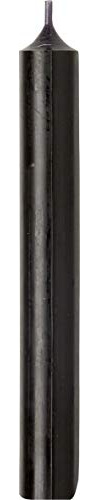 IHR Zylinderkerze, 18 cm, Schwarz, Unparfümiert