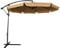 BAKAJI Ombrellone da Giardino Decentrato 3x3 Mt Palo Alluminio Chiusura a Manovella Base a Croce Sistema Air Vent Arredamento Esterno Gazebo Piscina Giardino Terrazzo Ambienti Esterni (Coffee)