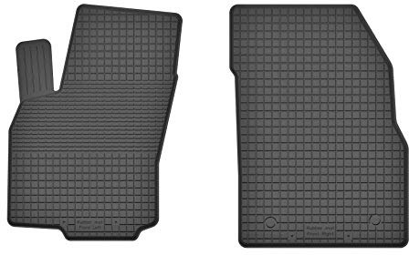 2 Stück Gummifußmatten Vorne kompatibel mit FIAT TIPO (Bj. ab 2015) ideal angepasst