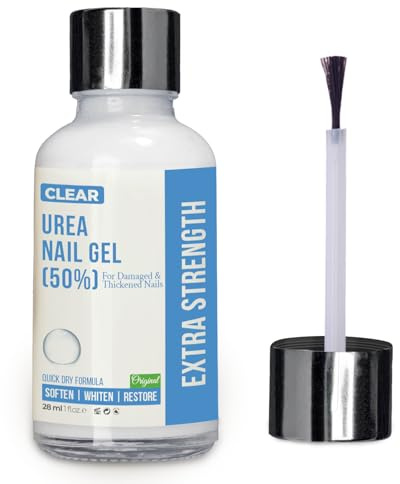 50% Urea Nail Gel - Softens Cracked Heel Calluses & Thick Toenails - Repairs Damaged, Yellow, Discolored Nails – Highly Effective & Quick-Dry Fingernails & Toenail Treatment | Made in USA