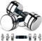 Dumbbell Set 7.5kg Pair (3.5kg/5kg/6kg/7.5kg) Adjustable Ultracompact Steel Dumbbells Set with Foam Handles Home Gym Workout (2×7.5kg)
