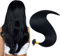 Extensions Echthaar Bondings 55cm U Tip Human Hair Remy Echthaar Haarverlängerung Bondings 1g/50s - Schwarz #1
