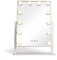 Schminkspiegel mit Beleuchtung Groß - Kosmetikspiegel mit Licht LED - Beleuchteter Tischspiegel zum Schminken - Spiegel Bad Beleuchtet Dimmbar - Standspiegel Hollywood 47 x 36 cm