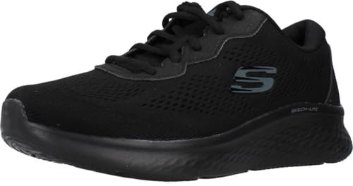 Skechers Women's Skech-Lite Pro Perfect Time Sneaker, Black Mesh/Gunmetal Trim, 3 UK