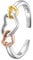 Engelsrufer Damen Ring With Love aus Sterlingsilber mit Herzsymbolen Tricolor, Größenverstellbar, ERR-WITHLOVE-03-TRI