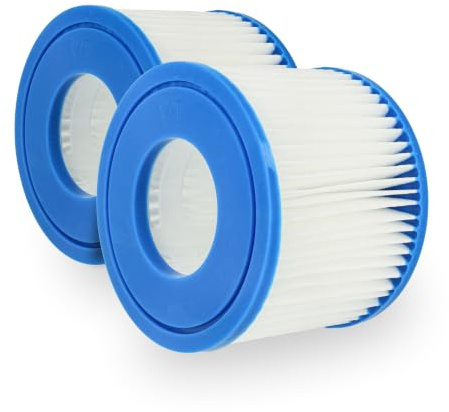 vhbw 2X Filterkartusche Typ VI kompatibel mit HWC PH050011 | E32, PH050012, PH050017 Pool - Ersatzfilter Blau Weiß
